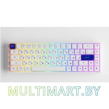 Клавиатура Akko 3068B Plus White & Blue (Akko CS Jelly Purple) картинка 3